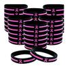 Fangxuee 36-Piece Breast Cancer Awareness Wristbands, Bulk Pack, Simple Silicone Wristbands view 1