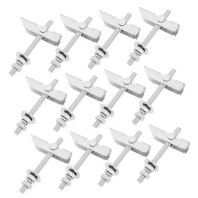 12-Piece Carbon Steel Toggle Anchors, Galvanized, Silver