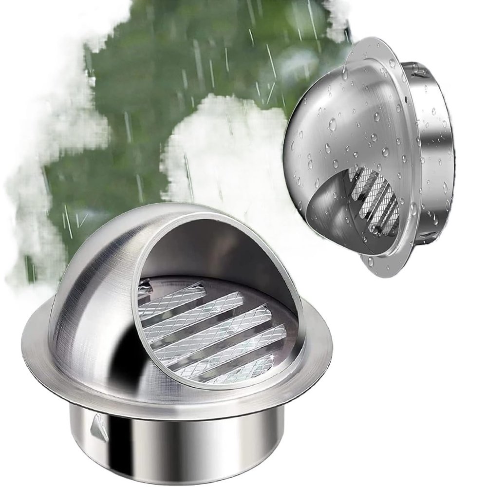 XXHNBF Round Wall Vent Cover for Clothes Dryers, Stainless Steel, 150 mm, 145 mm Diameter (50 mm/44 mm)