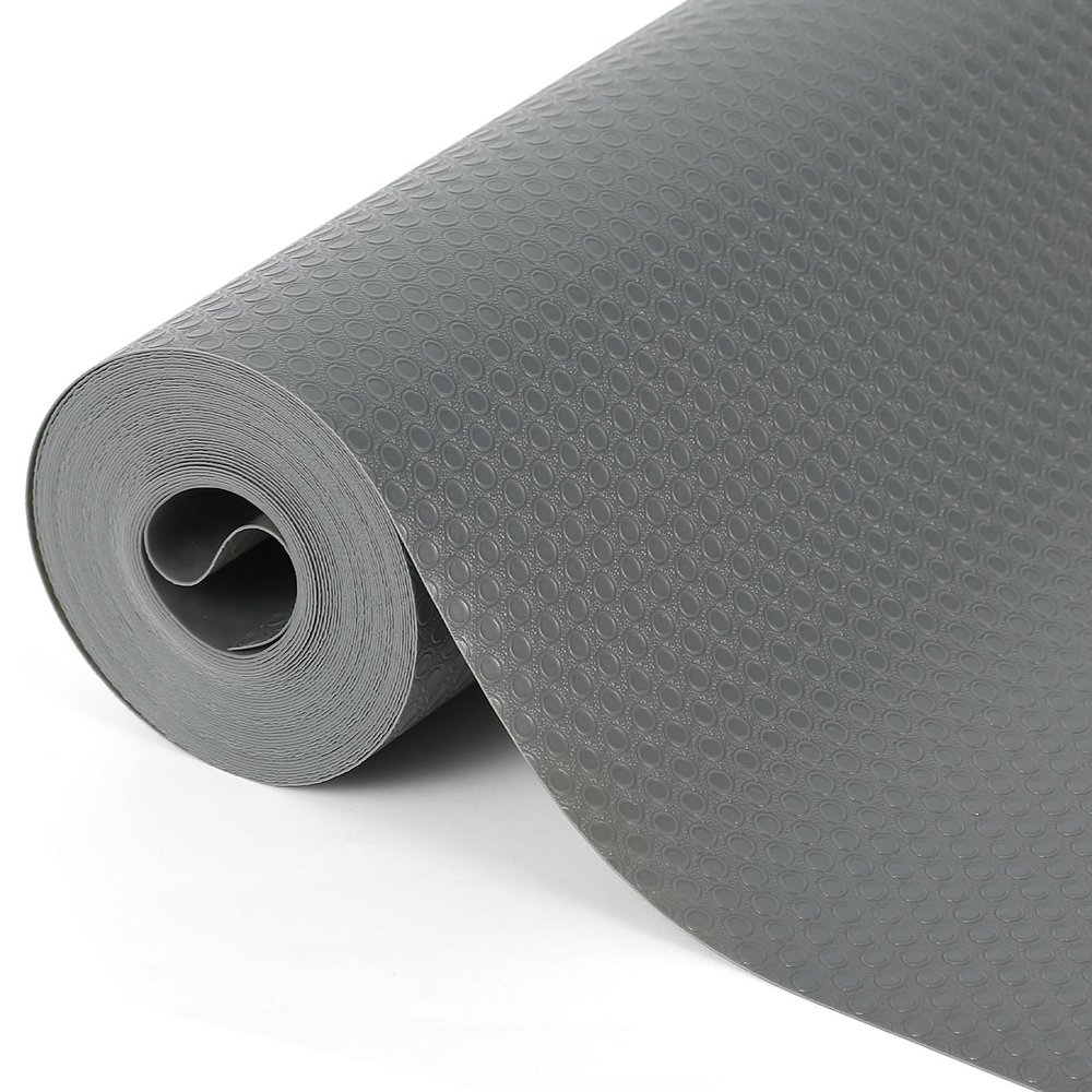 HAUSPROFI Drawer Liner for Shelves, Cabinets, Drawers & Refrigerators, 44 x 600 cm, Cut-to-Size, Transparent Gray
