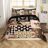 Boho Skeleton Duvet Cover Set, Gray, Gothic Crow Pattern view 2
