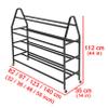 Generic 4-Tier Ball Storage Cart with Wheels, Black and White view 2