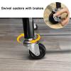 Generic 4-Tier Ball Storage Cart with Wheels, Black and White view 3