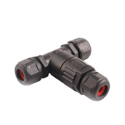 IP68 Waterproof T-Shaped 3-Pin Cable Connector