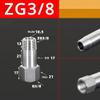 RVBLRDSE 1-Piece BSP Female-to-Male 304 Stainless Steel High-Pressure Pipe Coupler, 1/8", 1/4", 3/8", 35/50/75/100–300 mm, for Mold, Water, and Gas (16) view 2