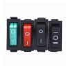 MCQWOMFQAK 1-Piece KCD3 Rocker Switch, ON-Off / ON-Off-ON, 2 Positions, 3 Pins, Illuminated, 16A 250V / 20A 125V AC, xiaguolingsm (2-Pin, Black) view 3