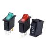 MCQWOMFQAK 1-Piece KCD3 Rocker Switch, ON-Off / ON-Off-ON, 2 Positions, 3 Pins, Illuminated, 16A 250V / 20A 125V AC, xiaguolingsm (2-Pin, Black) view 4