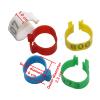 MEYINGOU Chicken Leg Rings, Pigeon Foot Rings, 100-Piece Clip Rings for Bird Identification (Yellow) view 3