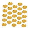 MOLUCKFU 25 Gold Disposable Paper Plates, Round view 1