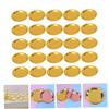 MOLUCKFU 25 Gold Disposable Paper Plates, Round view 4