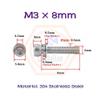100 Sets M3 × 8 mm 304 Stainless Steel Socket Head Cap Screws with Captive Flat and Spring Washers view 2
