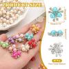 PATIKIL 40 Pcs Blue Pearl Flower Rhinestone Buttons view 2