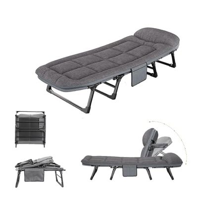 Portable Folding Bed for Adults with Mattress