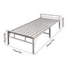 Portable Folding Bed Frame with Under-Bed Storage view 3