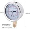 Professional Radial Pressure Gauge, Stainless Steel + Brass, -1–7 bar / -30–100 inHg/psi Range, Easy Installation, for Home and view 2