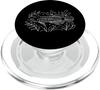 Line Art Fish Aquarist & Ichthyologist Silver Arowana PopSockets PopGrip for MagSafe view 1