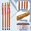 Vibeo Telescoping Pool Pole with Rescue Hook, Fiberglass Safety Ring Hook, Glow-in-the-Dark Sticker, 1.2–10 m (3.9–32.8 ft) view 3