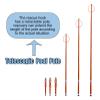 Vibeo Telescoping Pool Pole with Rescue Hook, Fiberglass Safety Ring Hook, Glow-in-the-Dark Sticker, 1.2–10 m (3.9–32.8 ft) view 4