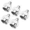DMiotech 5-Pack F Male Cap Cover Coaxial Connectors, Nickel-Plated view 1