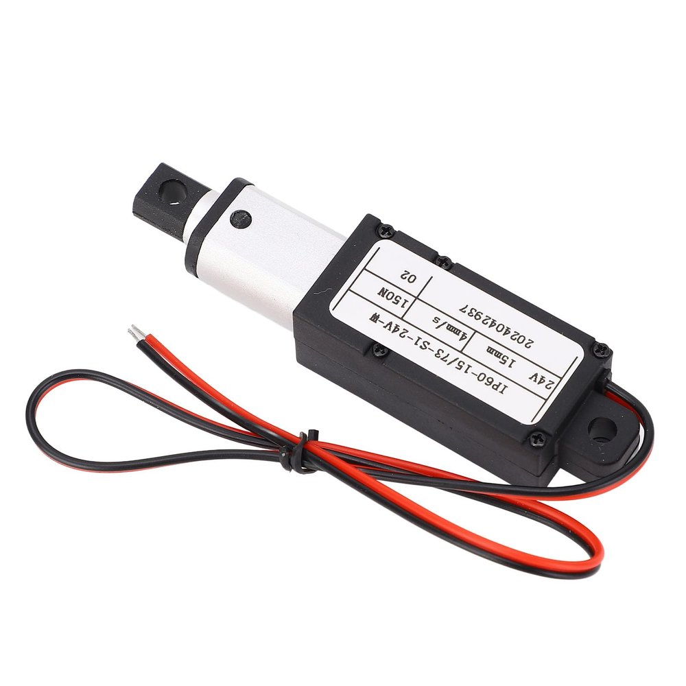 Electric Mini Linear Actuator, 24V Locking Linear Actuator with Overcurrent Protection, Telescopic Compact Motion Actuator for Industrial Machines, Durable Aluminum and