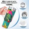 SamLng Tropical Cocktail Print Ice Bully Tumbler with Handle, Portable for Hot and Cold Drinks view 4