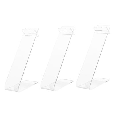 MUCKLILY 3-Piece Clear Acrylic Shoe Stands for High Heels and Sandals