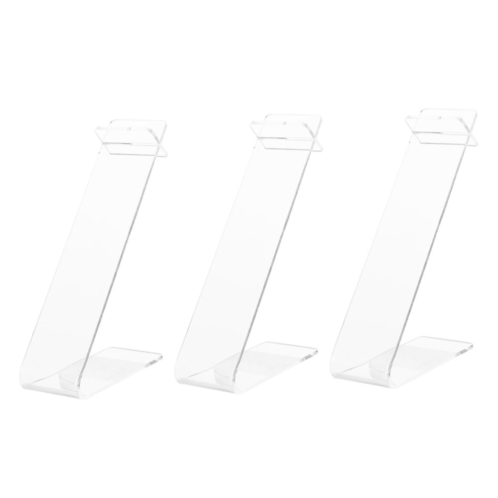 MUCKLILY 3-Piece Clear Acrylic Shoe Stands for High Heels and Sandals
