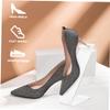 MUCKLILY 3-Piece Clear Acrylic Shoe Stands for High Heels and Sandals view 3