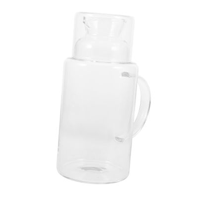 NAMOARLY Glass Water Carafe with Lid for Hot and Cold Drinks