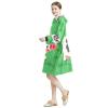Wearable Blanket Hoodie, Oversized Hooded Sweatshirt, Green Cow view 2