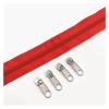 AQXYWQLL 5# Nylon Zipper Roll, 2 m with 4 Sliders, Red view 1