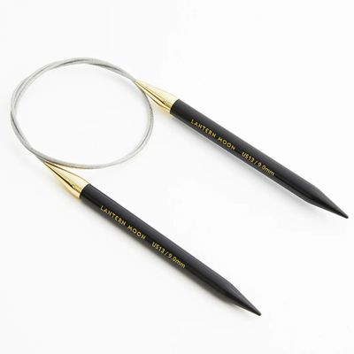 Lantern Moon Premium Ebony Interchangeable Circular Knitting Needle, 100 cm, 4.50 mm/US 7