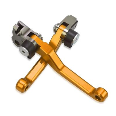 Motorcycle Pivot Folding Brake and Clutch Levers for CRF250R/CRF450R 2004–2006, CRF250X/CRF450X 2005–2018, Gold Pair