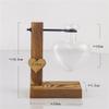 ZZHYTANG Heart-Shaped Hydroponic Vase with Wooden Stand view 2