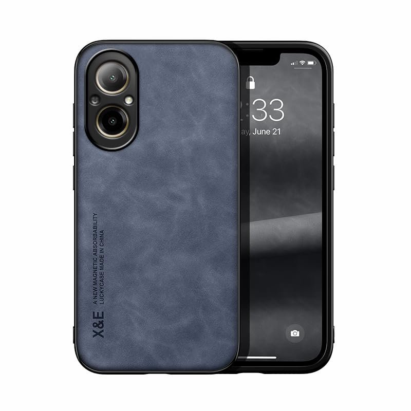 Jiajihua Flip Case for Realme C67 4G, Blue