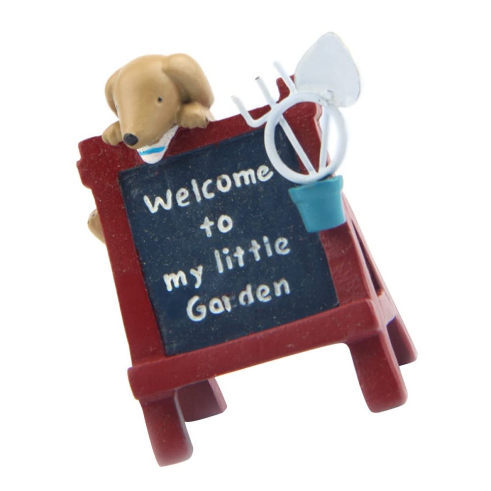 Happyyami Cute Puppy Miniature Ornament for Fairy Gardens and Succulent Pots