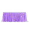 Odot Party Decor Tulle Table Skirt, Purple Butterfly, 6 ft view 1