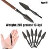 Poearcus Archery Broadhead Arrowheads, High-Carbon Steel, Universal Thread, 10-Pack, Type 8 view 2