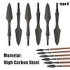 Poearcus Archery Broadhead Arrowheads, High-Carbon Steel, Universal Thread, 10-Pack, Type 8 view 3
