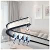 Flexible Aluminum Curtain Track, Ceiling-Mounted Room Divider, Blue, 1.90 m/6.23 ft (2 × 0.95 m) view 1
