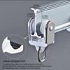 Flexible Aluminum Curtain Track, Ceiling-Mounted Room Divider, Blue, 1.90 m/6.23 ft (2 × 0.95 m) view 4