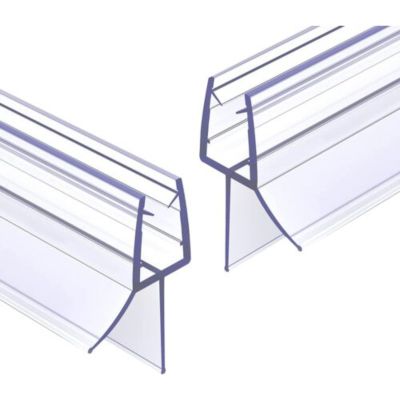 2-Pack 70 cm Frameless Shower Door Seals, PVC Bottom Seal for 6–12 mm Glass Doors, 140 cm Total (55.12 in) (8 mm)
