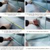 2-Pack 70 cm Frameless Shower Door Seals, PVC Bottom Seal for 6–12 mm Glass Doors, 140 cm Total (55.12 in) (8 mm) view 3