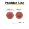 QUARKZMAN 228-Piece 17 mm Plastic Screw Covers for Phillips Cam-Lock Nuts, Reddish Brown view 2