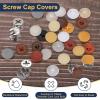 QUARKZMAN 228-Piece 17 mm Plastic Screw Covers for Phillips Cam-Lock Nuts, Reddish Brown view 4