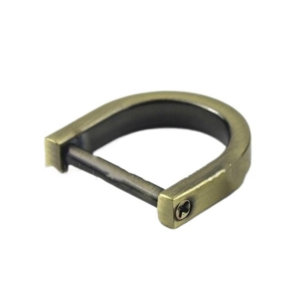CHATROOM 1-Piece Metal Removable Open-Screw U-Shaped D-Ring Shackle Buckle, Bronze, 20 mm