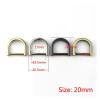 CHATROOM 1-Piece Metal Removable Open-Screw U-Shaped D-Ring Shackle Buckle, Bronze, 20 mm view 2