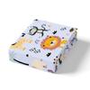 Loussiesd Kids Zoo Animals Duvet Cover Set, Lion & Monkey, Blue, 135 x 200 cm view 4