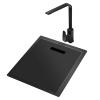TMKDNNKG Undermount Kitchen Sink, Black, Square Single Bowl, 25 x 40 x 21.5 cm view 1