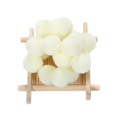 Anevous 1,000-Piece Assorted Faux-Fur Pom-Pom Set, 10 mm, Cream
